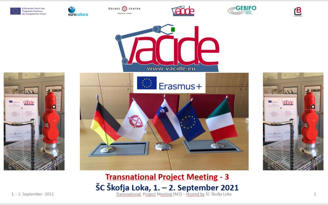 Vacide: MPS-3/TPM-3 – Tretje mednarodno projektno srečanje, 1. in 2. september 2021, ŠC Škofja Loka, SLO