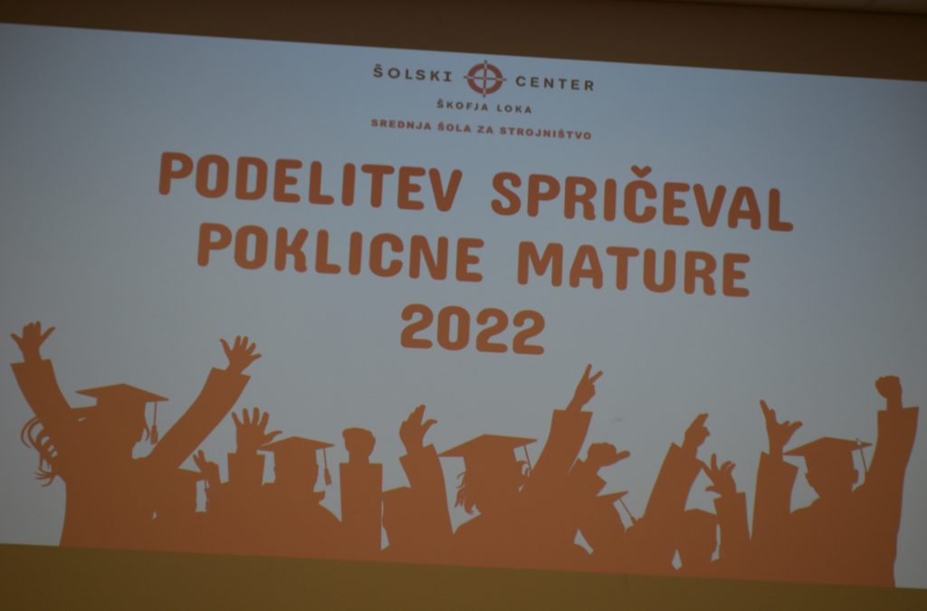 Podelitev spričeval poklicne mature 2022